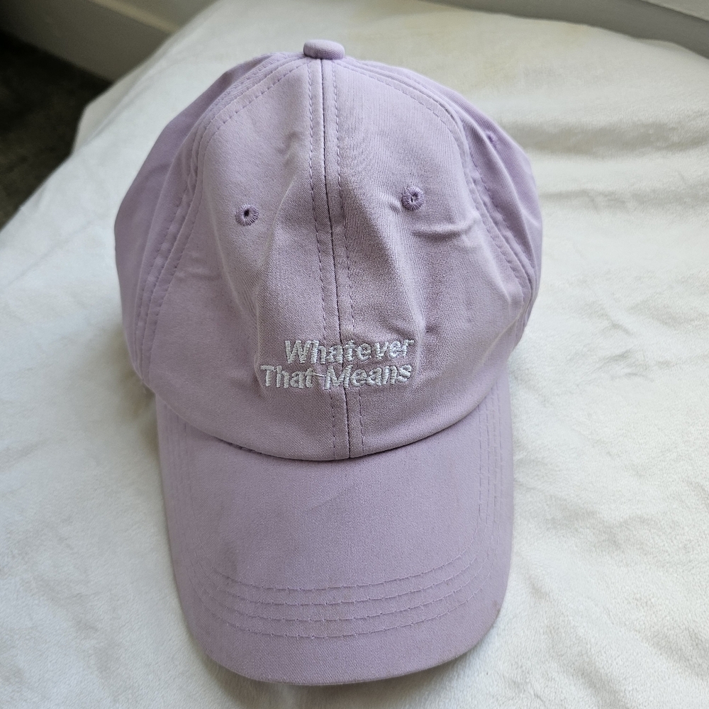 Lavender Embroidered Baseball Cap - Picture 2 of 6